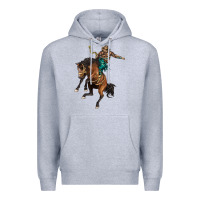 Heather Grey western horse rodeo Premium Hoodie - BarkalooDesign