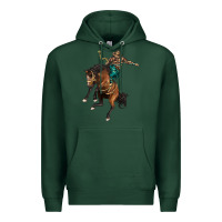 Sports Green western horse rodeo Premium Hoodie - BarkalooDesign