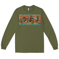 Army Green texas sunflower cactus cowhide leopard licence plate Long Sleeve Tee - Artiststas
