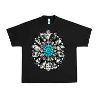 Black cowhide aztec gemstone Urban Heavy Tee - RanaPortraitStore