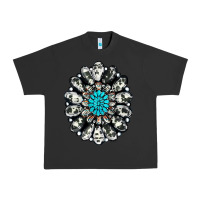 Pigment Black cowhide aztec gemstone Urban Heavy Tee - RanaPortraitStore