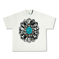 Pistachio cowhide aztec gemstone Urban Heavy Tee - RanaPortraitStore
