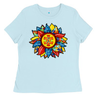 Baby Blue autism sunflower Ladies Tee - RacoonDesign