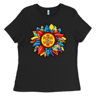 Black autism sunflower Ladies Tee - RacoonDesign