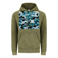 Vintage Olive blue camouflage glitter Vintage Hoodie - BarkalooDesign