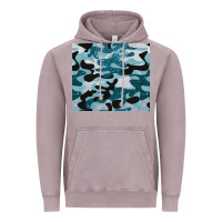 Vintage Zinc blue camouflage glitter Vintage Hoodie - BarkalooDesign