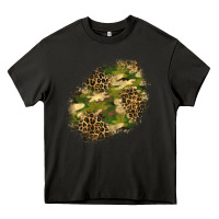 Asphalt camouflage and leopard patch  5 Heavy Core Tee - BundleAndBundleShop