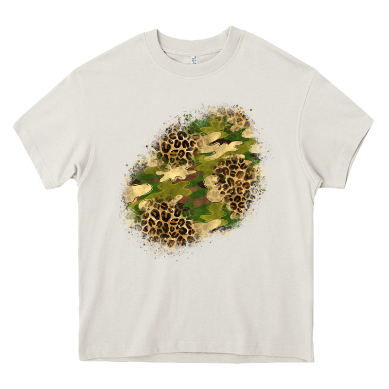 Camouflage And Leopard Patch  5 Heavy Core Tee by BundleAndBundleShop | Teevron