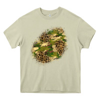 Mossy camouflage and leopard patch  5 Heavy Core Tee - BundleAndBundleShop