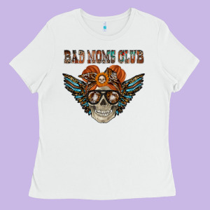 Bad Moms Club Ladies Tee Designed By Racoondesign