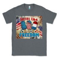 Charcoal Heather tastes like freedom 4th of july Classic Tee - BarkalooDesign