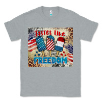 Heather Grey tastes like freedom 4th of july Classic Tee - BarkalooDesign