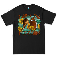 Black Turkey And Touchdowns Premium Tee - LillyAllenDesigns