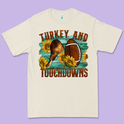Turkey And Touchdowns Premium Tee Designed By Lillyallendesigns
