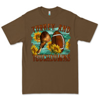 Cacao Turkey And Touchdowns Premium Tee - LillyAllenDesigns