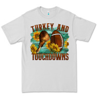 Dove Grey Turkey And Touchdowns Premium Tee - LillyAllenDesigns