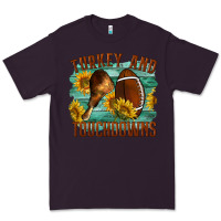Plum Turkey And Touchdowns Premium Tee - LillyAllenDesigns