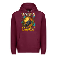 Burgundy western rodeo darlin' sunset sunflowers weapon Premium Hoodie - BarkalooDesign