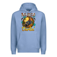 Colony Blue western rodeo darlin' sunset sunflowers weapon Premium Hoodie - BarkalooDesign