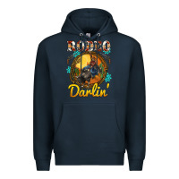 Navy western rodeo darlin' sunset sunflowers weapon Premium Hoodie - BarkalooDesign