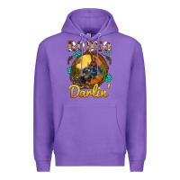 Purple western rodeo darlin' sunset sunflowers weapon Premium Hoodie - BarkalooDesign