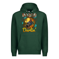Sports Green western rodeo darlin' sunset sunflowers weapon Premium Hoodie - BarkalooDesign