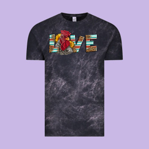 Love Rooster Head Vintage Tee Designed By Lillyallendesigns