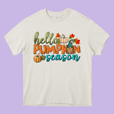 Hello Pumpkin Season Heavy Core Tee Designed By Bundleandbundleshop