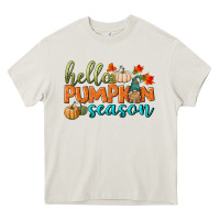 Cream hello pumpkin season Heavy Core Tee - BundleAndBundleShop
