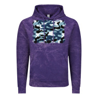 Cloud Purple blue camouflage background Vintage Hoodie - BarkalooDesign