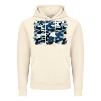 Vintage Artic blue camouflage background Vintage Hoodie - BarkalooDesign