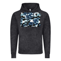 Vintage Black blue camouflage background Vintage Hoodie - BarkalooDesign