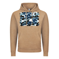 Vintage Coffee blue camouflage background Vintage Hoodie - BarkalooDesign