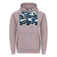 Vintage Zinc blue camouflage background Vintage Hoodie - BarkalooDesign