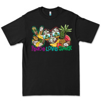 Black Peace Love Summer Premium Tee - CowhideDigitalArt