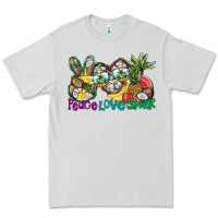 Dove Grey Peace Love Summer Premium Tee - CowhideDigitalArt