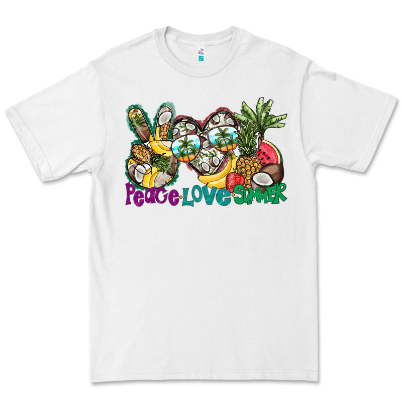 Peace Love Summer Premium Tee by CowhideDigitalArt | Teevron