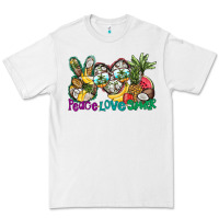 White Peace Love Summer Premium Tee - CowhideDigitalArt