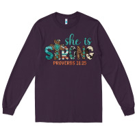 Plum she is strong Long Sleeve Tee - Artiststas