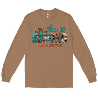 Toasted Coconut she is strong Long Sleeve Tee - Artiststas