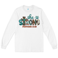 White she is strong Long Sleeve Tee - Artiststas