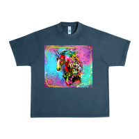 Midnight Navy Colorful Unicorn Horse Urban Heavy Tee - LillyAllenDesigns