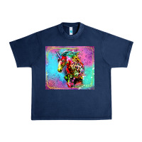 Navy Colorful Unicorn Horse Urban Heavy Tee - LillyAllenDesigns