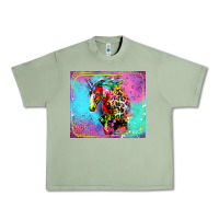 Oil Green Colorful Unicorn Horse Urban Heavy Tee - LillyAllenDesigns