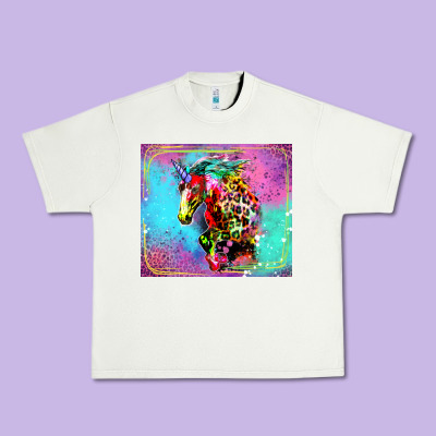 Colorful Unicorn Horse Urban Heavy Tee Designed By Lillyallendesigns