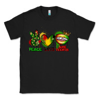 Black peace love juneteenth Classic Tee - FaDigitalArtStudio