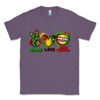 Lavender peace love juneteenth Classic Tee - FaDigitalArtStudio