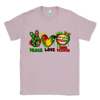 Lilac peace love juneteenth Classic Tee - FaDigitalArtStudio