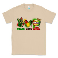 Mushroom peace love juneteenth Classic Tee - FaDigitalArtStudio