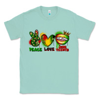 Seafoam peace love juneteenth Classic Tee - FaDigitalArtStudio